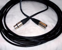 Braided Microphone cable black (6.0 mm O/D)